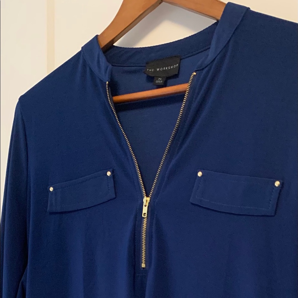 Zip up 3/4 Sleeve Top